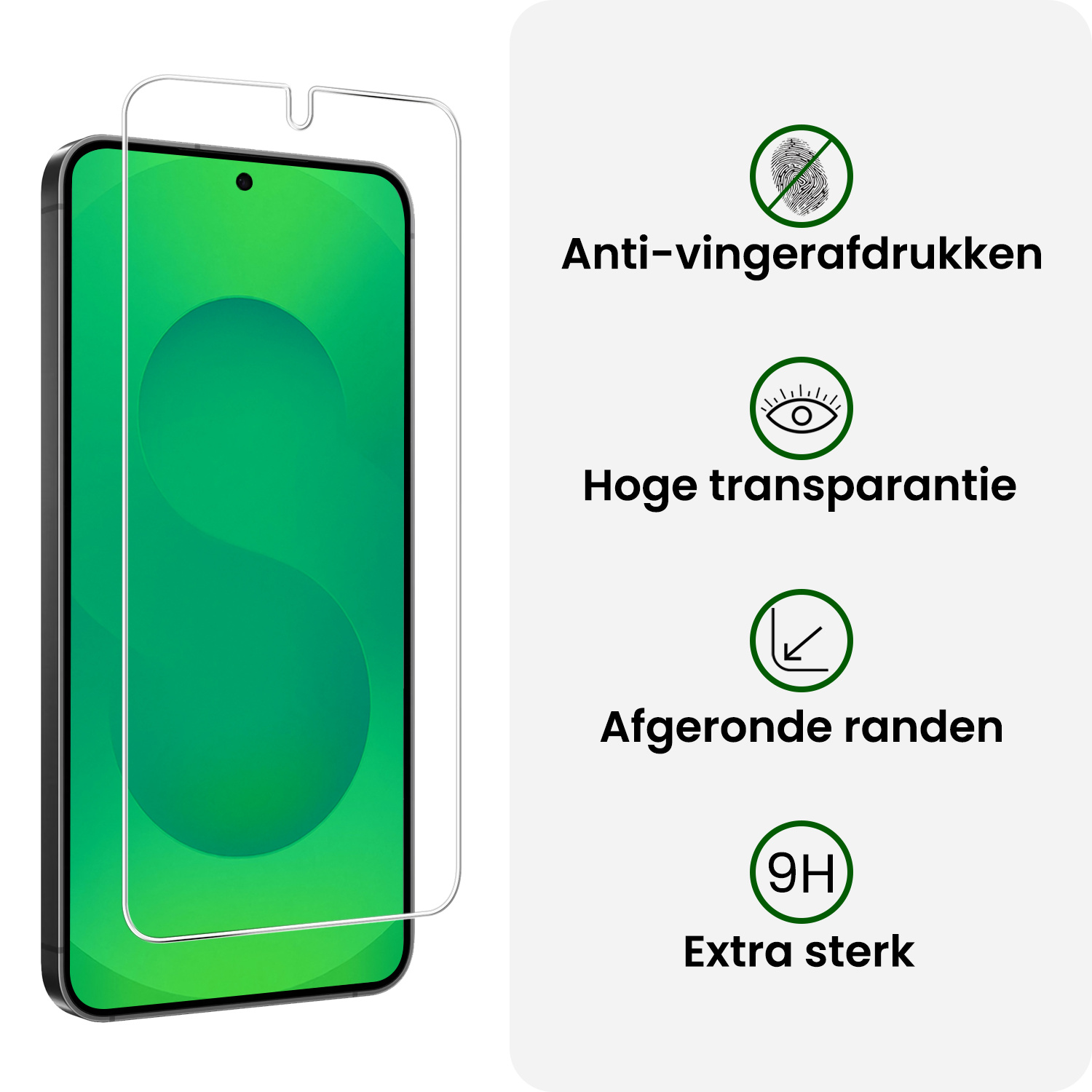 BASEY. BASEY. Samsung Galaxy S25 Hoesje Bookcase Met 2x Screenprotector - Zwart