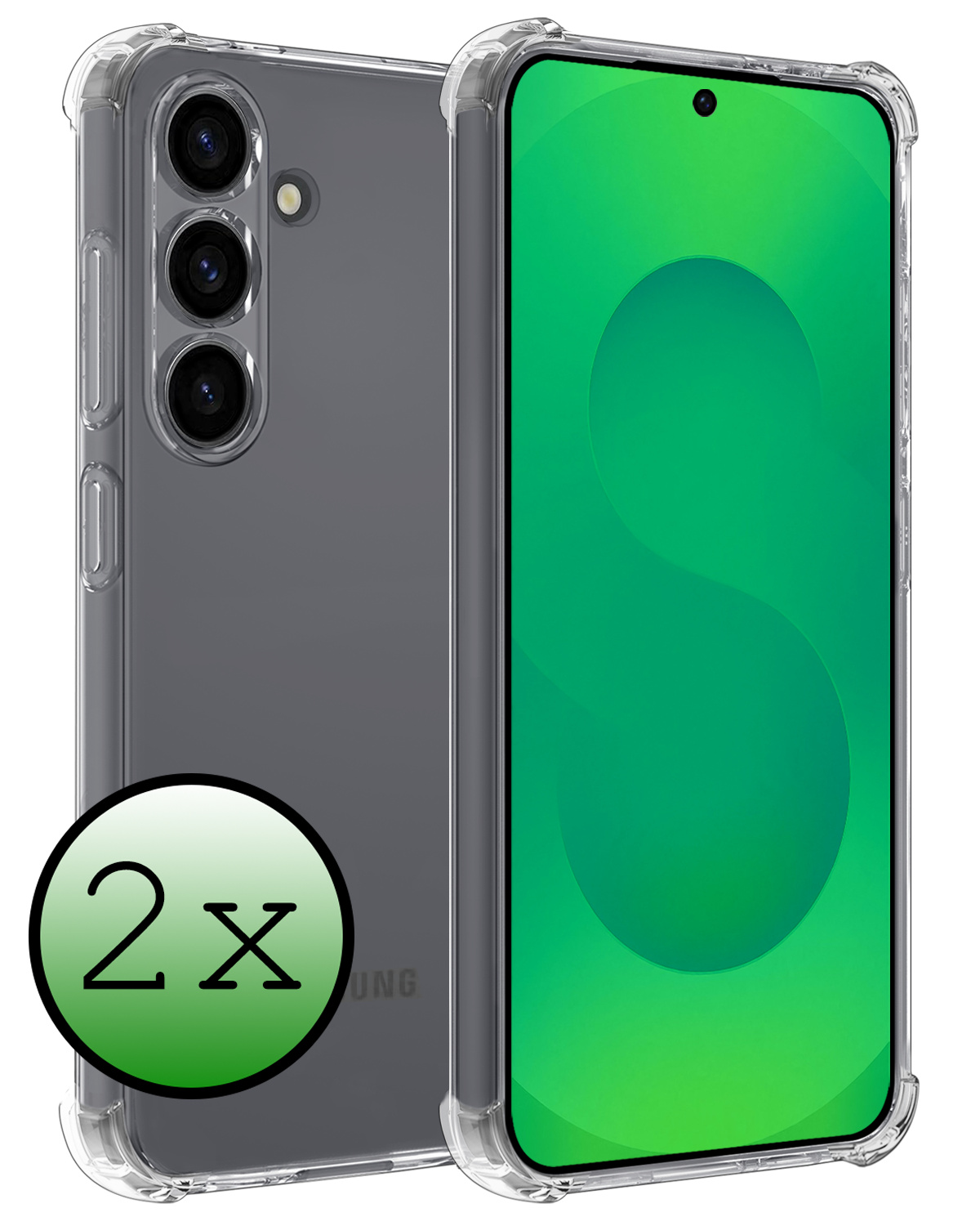 BASEY. BASEY. Samsung Galaxy S25 Plus Hoesje Shockproof - Transparant - 2 PACK