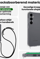 BASEY. BASEY. Samsung Galaxy S25 Plus Hoesje Transparant Shockproof Met Zwart Koord