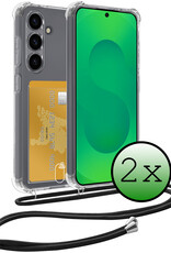 BASEY. BASEY. Samsung Galaxy S25 Plus Hoesje Pashouder met Koord - 2 PACK