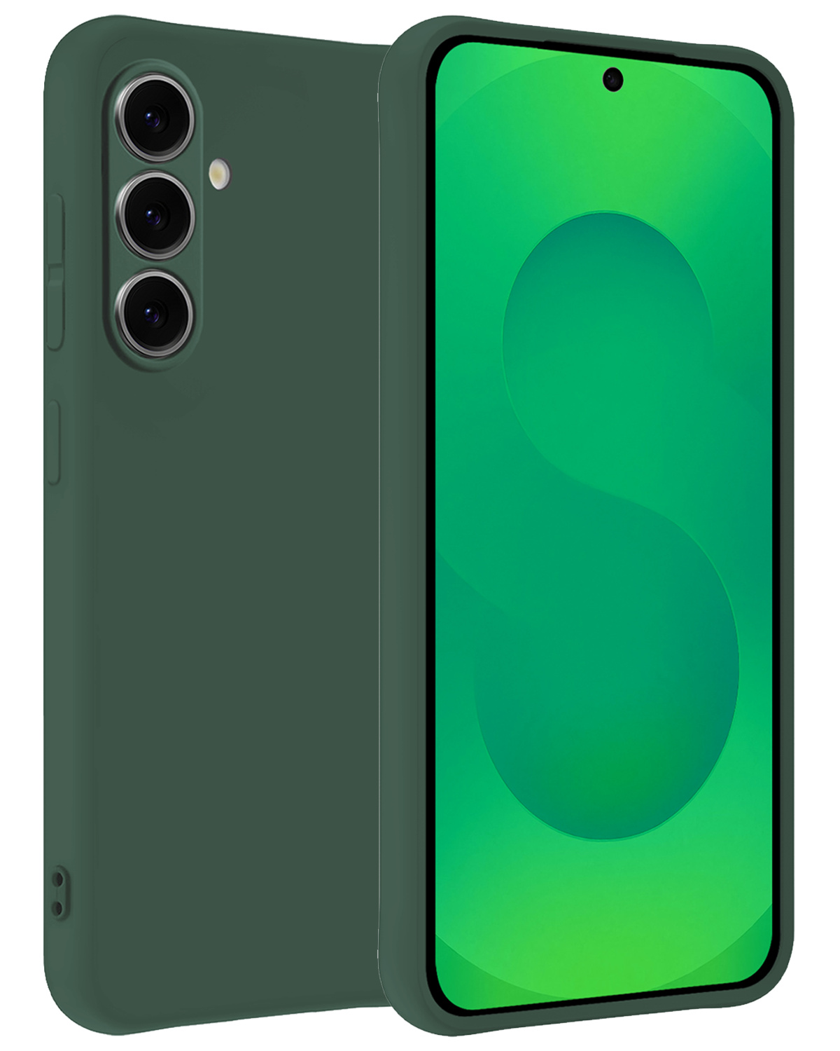 BASEY. BASEY. Samsung Galaxy S25 Plus Hoesje Siliconen - Donkergroen