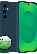 BASEY. BASEY. Samsung Galaxy S25 Plus Hoesje Siliconen - Donkerblauw - 2 PACK