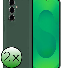 BASEY. BASEY. Samsung Galaxy S25 Plus Hoesje Siliconen - Donkergroen - 2 PACK