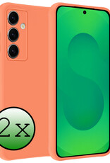 BASEY. BASEY. Samsung Galaxy S25 Plus Hoesje Siliconen - Perzik - 2 PACK