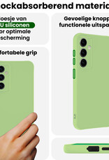 BASEY. BASEY. Samsung Galaxy S25 Plus Hoesje Siliconen Met Screenprotector - Groen