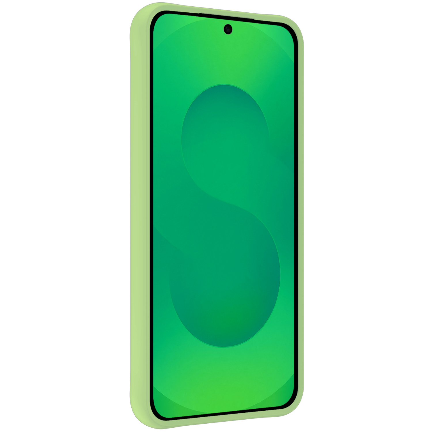 BASEY. BASEY. Samsung Galaxy S25 Plus Hoesje Siliconen Met Screenprotector - Groen