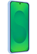 BASEY. BASEY. Samsung Galaxy S25 Plus Hoesje Siliconen Met Screenprotector - Lichtblauw