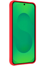 BASEY. BASEY. Samsung Galaxy S25 Plus Hoesje Siliconen Met Screenprotector - Rood