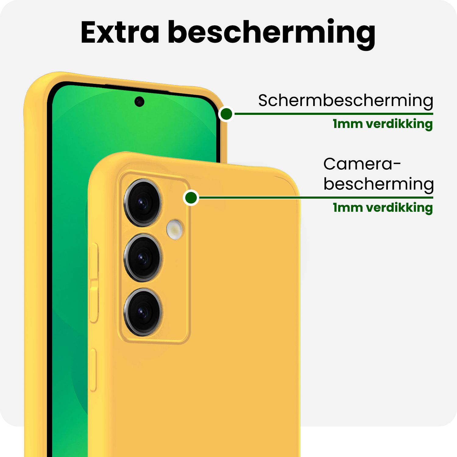 BASEY. BASEY. Samsung Galaxy S25 Plus Hoesje Siliconen Met 2x Screenprotector - Geel