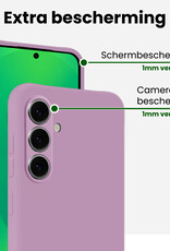 BASEY. BASEY. Samsung Galaxy S25 Plus Hoesje Siliconen Met 2x Screenprotector - Lila