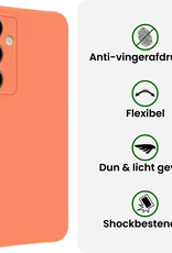 BASEY. BASEY. Samsung Galaxy S25 Plus Hoesje Siliconen Met 2x Screenprotector - Perzik