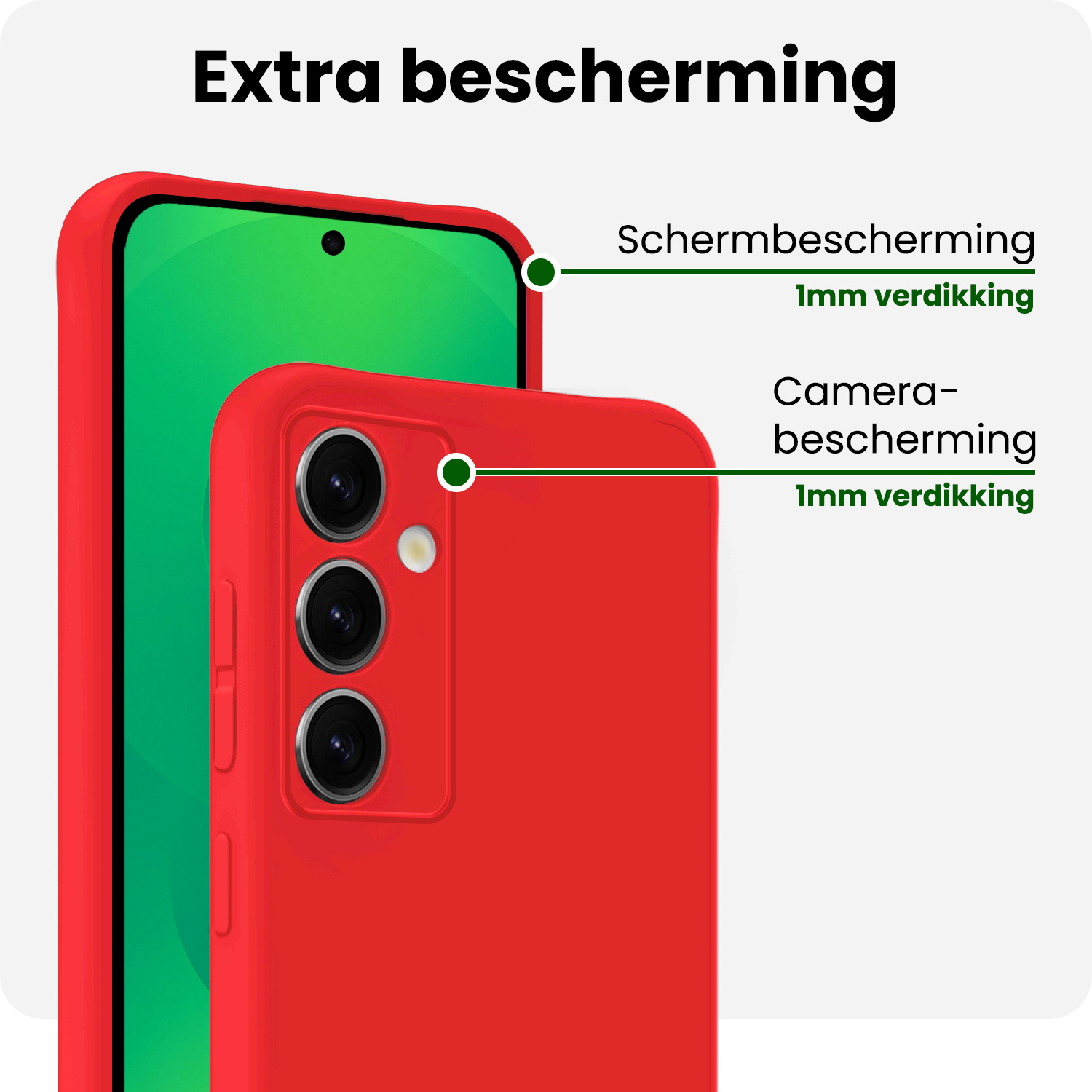 BASEY. BASEY. Samsung Galaxy S25 Plus Hoesje Siliconen Met 2x Screenprotector - Rood