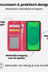 BASEY. BASEY. Samsung Galaxy S25 Plus Hoesje Bookcase - Donkerroze