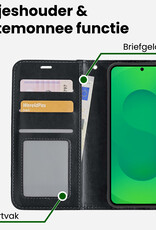 BASEY. BASEY. Samsung Galaxy S25 Plus Hoesje Bookcase Met Screenprotector - Zwart