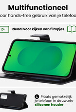 BASEY. BASEY. Samsung Galaxy S25 Plus Hoesje Bookcase Met 2x Screenprotector - Zwart