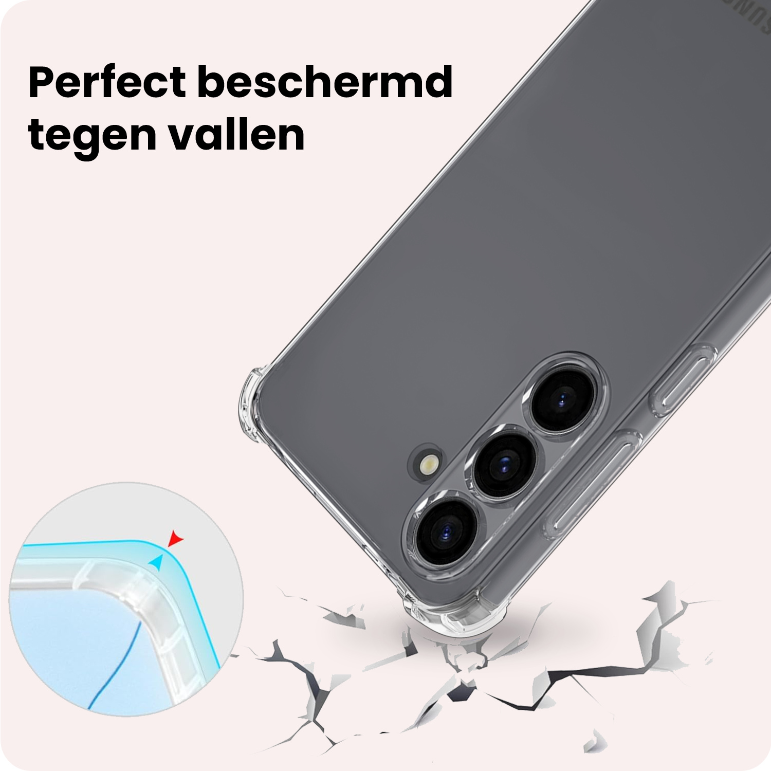 NoXx NoXx Samsung Galaxy S25 Hoesje Shockproof Met 2x Screenprotector