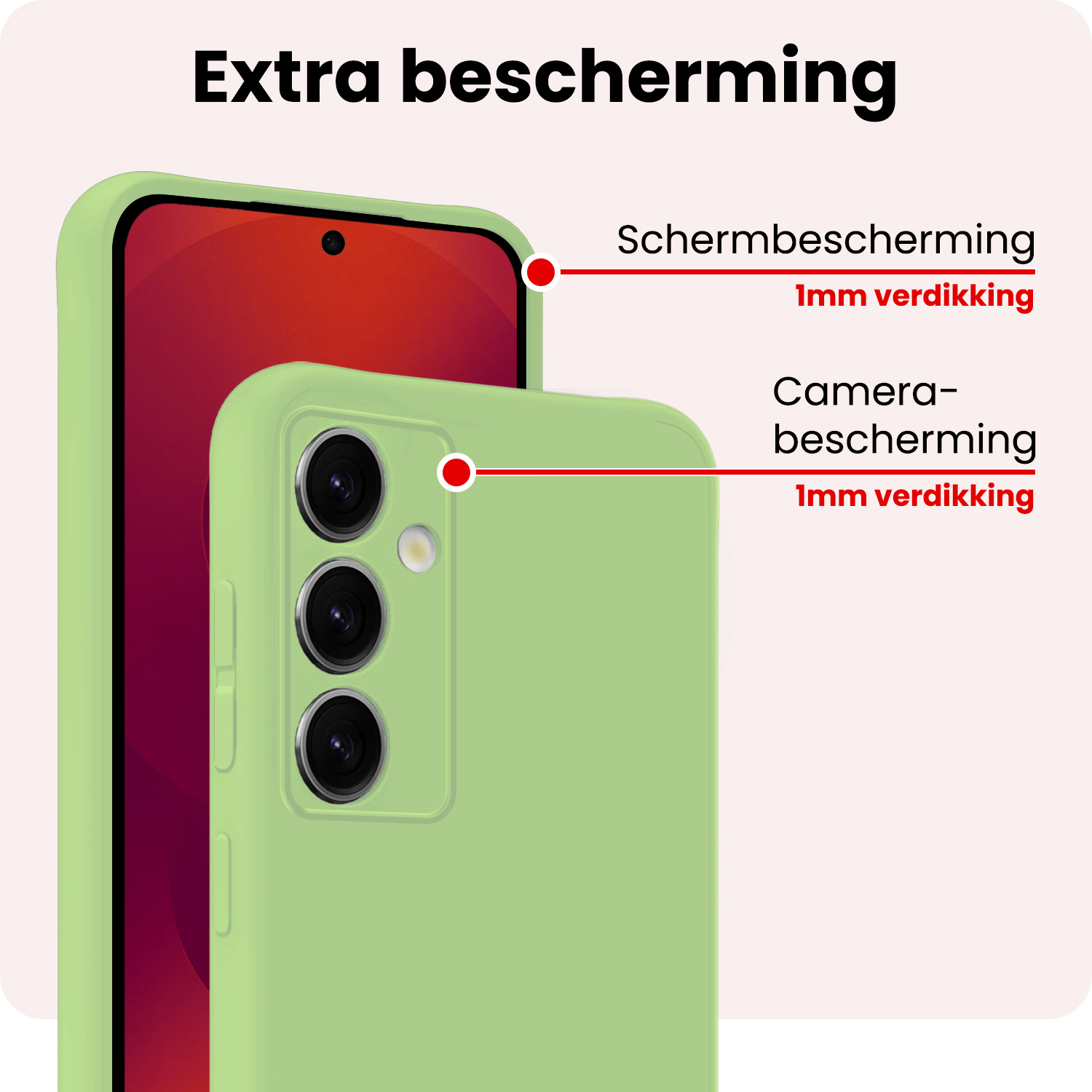 NoXx NoXx Samsung Galaxy S25 Hoesje Siliconen - Groen - 2 PACK