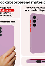 NoXx NoXx Samsung Galaxy S25 Hoesje Siliconen - Lila - 2 PACK