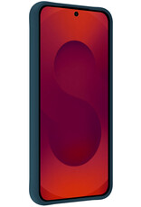 NoXx NoXx Samsung Galaxy S25 Hoesje Siliconen Met Screenprotector - Donkerblauw