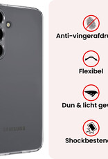 NoXx NoXx Samsung Galaxy S25 Hoesje Siliconen Met Screenprotector - Transparant