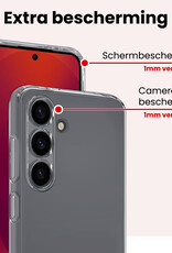 NoXx NoXx Samsung Galaxy S25 Hoesje Siliconen Met Screenprotector - Transparant