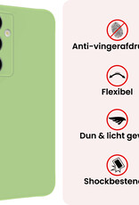 NoXx NoXx Samsung Galaxy S25 Hoesje Siliconen Met 2x Screenprotector - Groen