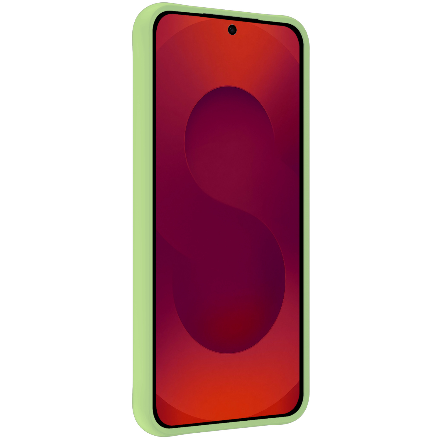 NoXx NoXx Samsung Galaxy S25 Hoesje Siliconen Met 2x Screenprotector - Groen