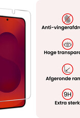 NoXx NoXx Samsung Galaxy S25 Hoesje Siliconen Met 2x Screenprotector - Rood