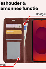 NoXx NoXx Samsung Galaxy S25 Hoesje Bookcase - Bruin