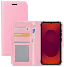 NoXx NoXx Samsung Galaxy S25 Hoesje Bookcase - Lichtroze