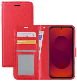 NoXx NoXx Samsung Galaxy S25 Hoesje Bookcase - Rood