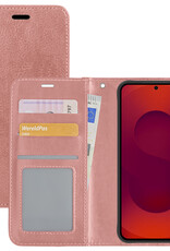 NoXx NoXx Samsung Galaxy S25 Hoesje Bookcase - Rose Goud