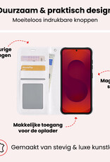 NoXx NoXx Samsung Galaxy S25 Hoesje Bookcase Met Screenprotector - Wit