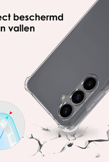 NoXx NoXx Samsung Galaxy S25 Plus Hoesje Transparant Shockproof Met Zwart Koord