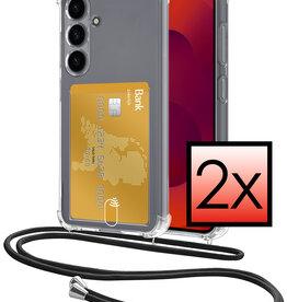 NoXx NoXx Samsung Galaxy S25 Plus Hoesje Pashouder met Koord - 2 PACK