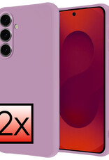 NoXx NoXx Samsung Galaxy S25 Plus Hoesje Siliconen - Lila - 2 PACK