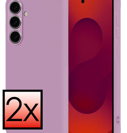 NoXx NoXx Samsung Galaxy S25 Plus Hoesje Siliconen - Lila - 2 PACK
