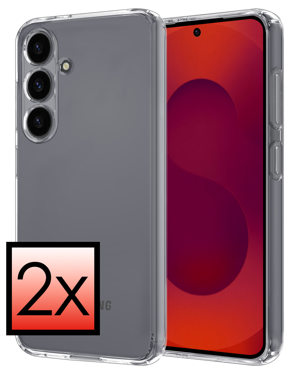 NoXx NoXx Samsung Galaxy S25 Plus Hoesje Siliconen - Transparant - 2 PACK