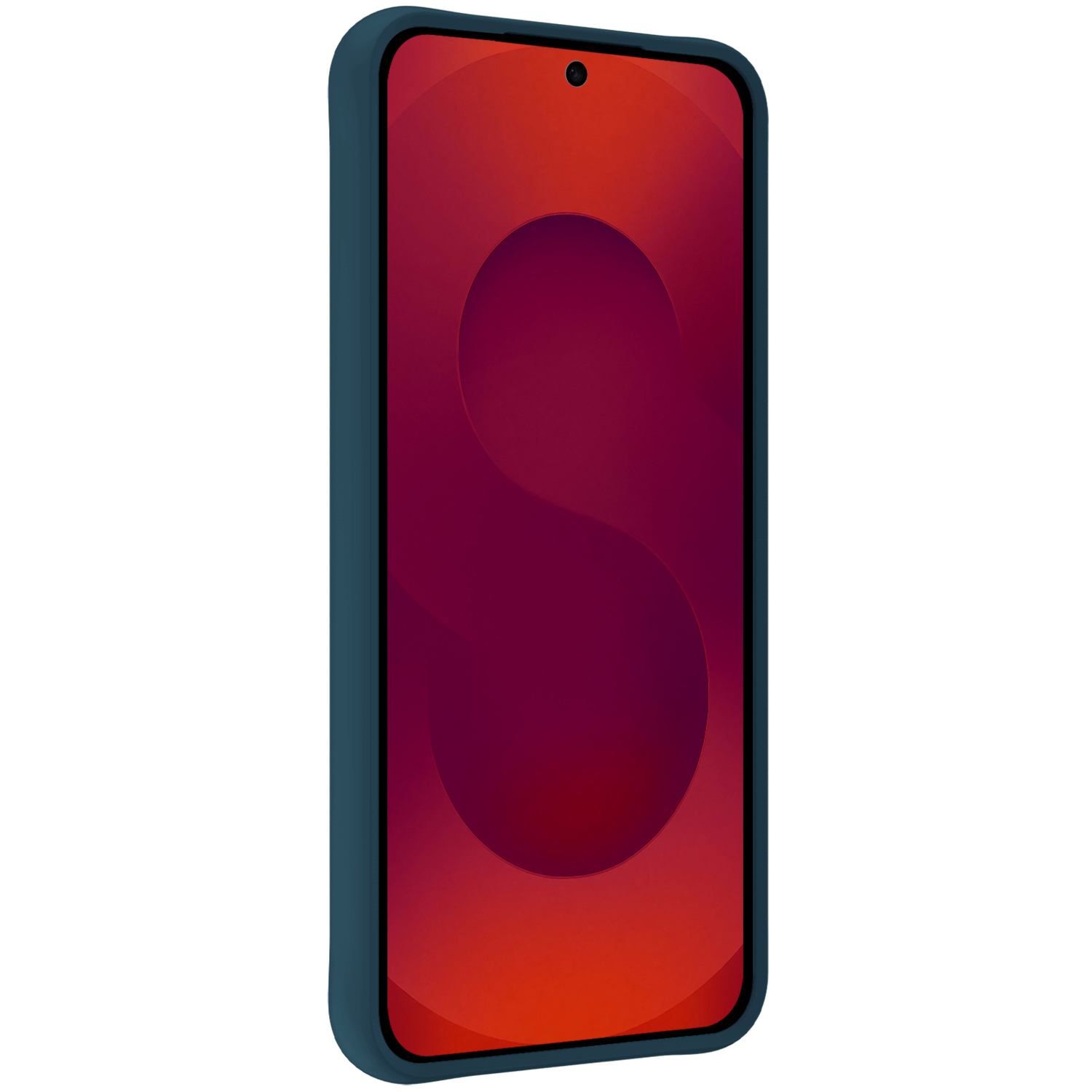 NoXx NoXx Samsung Galaxy S25 Plus Hoesje Siliconen Met Screenprotector - Donkerblauw