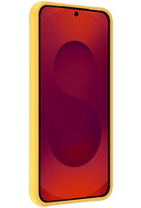 NoXx NoXx Samsung Galaxy S25 Plus Hoesje Siliconen Met Screenprotector - Geel