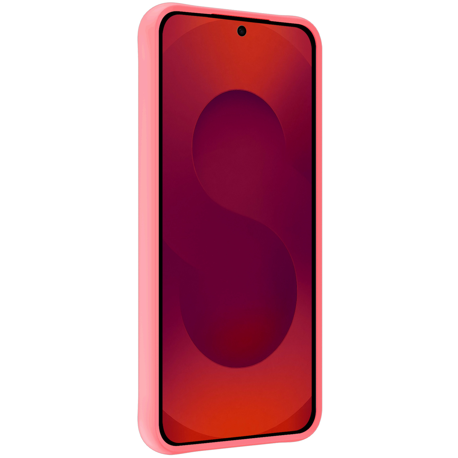 NoXx NoXx Samsung Galaxy S25 Plus Hoesje Siliconen Met Screenprotector - Lichtroze