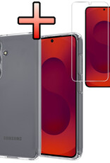 NoXx NoXx Samsung Galaxy S25 Plus Hoesje Siliconen Met Screenprotector - Transparant
