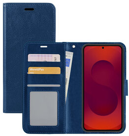 NoXx NoXx Samsung Galaxy S25 Plus Hoesje Bookcase - Donkerblauw