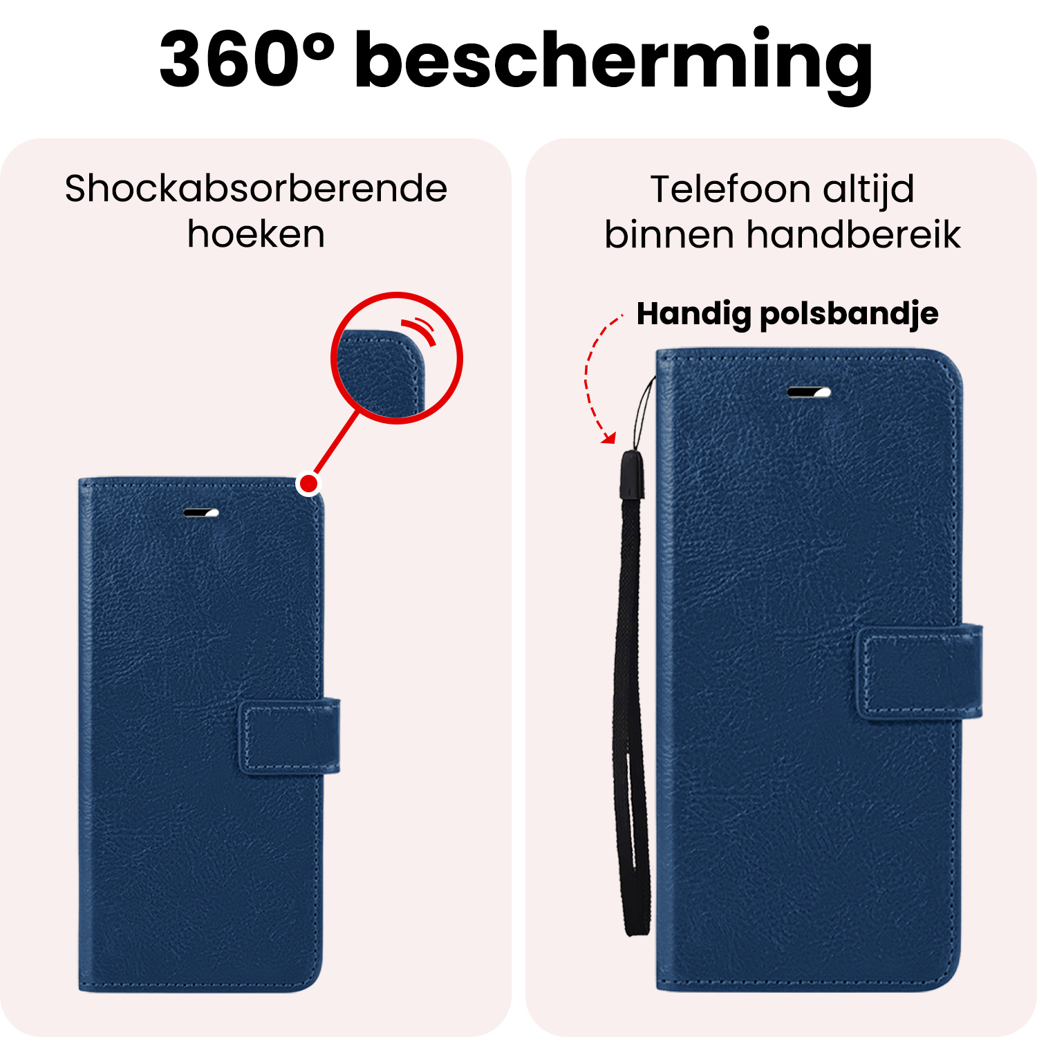 NoXx NoXx Samsung Galaxy S25 Plus Hoesje Bookcase - Donkerblauw