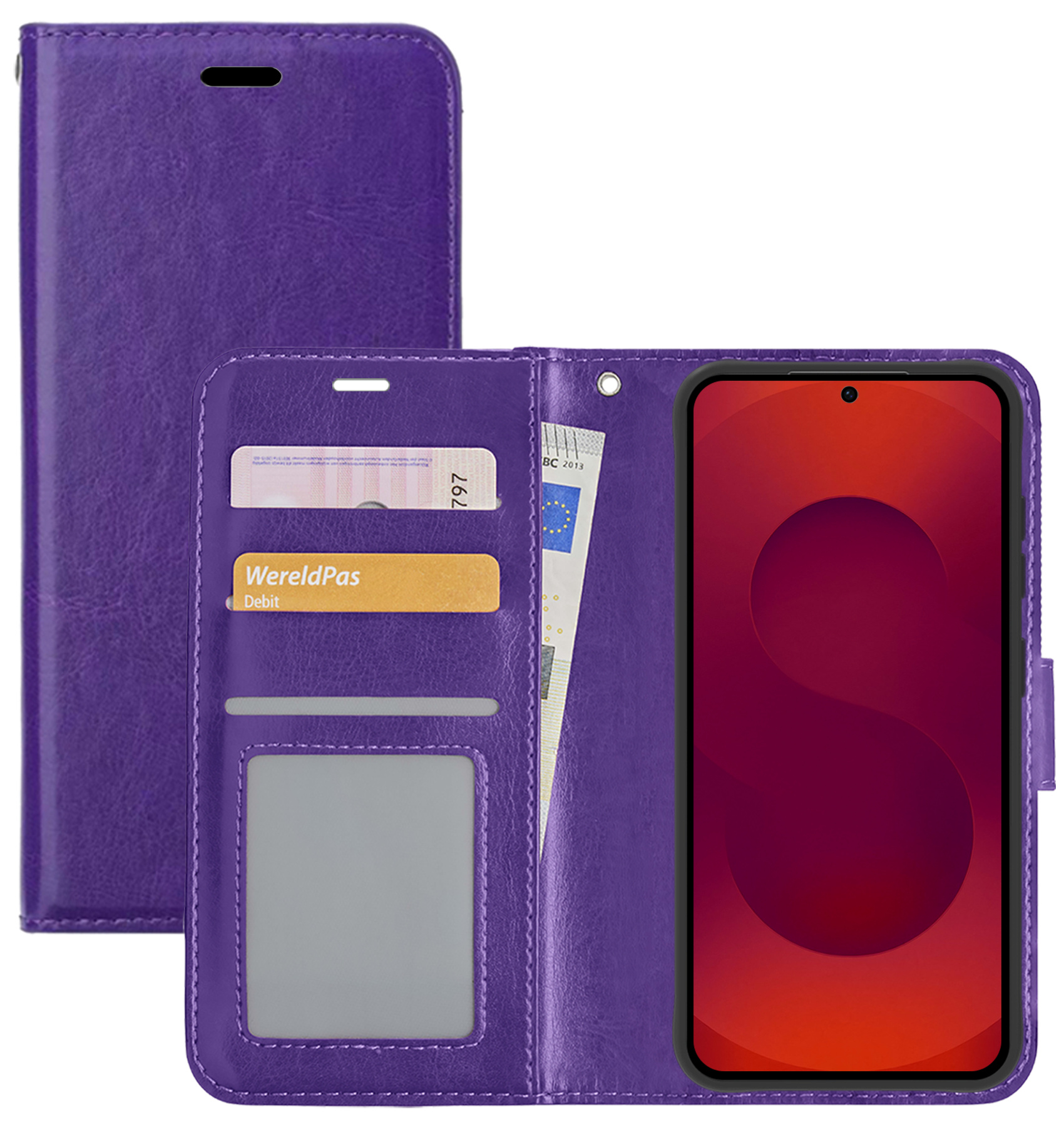 NoXx NoXx Samsung Galaxy S25 Plus Hoesje Bookcase - Paars