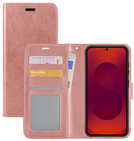 NoXx NoXx Samsung Galaxy S25 Plus Hoesje Bookcase - Rose Goud