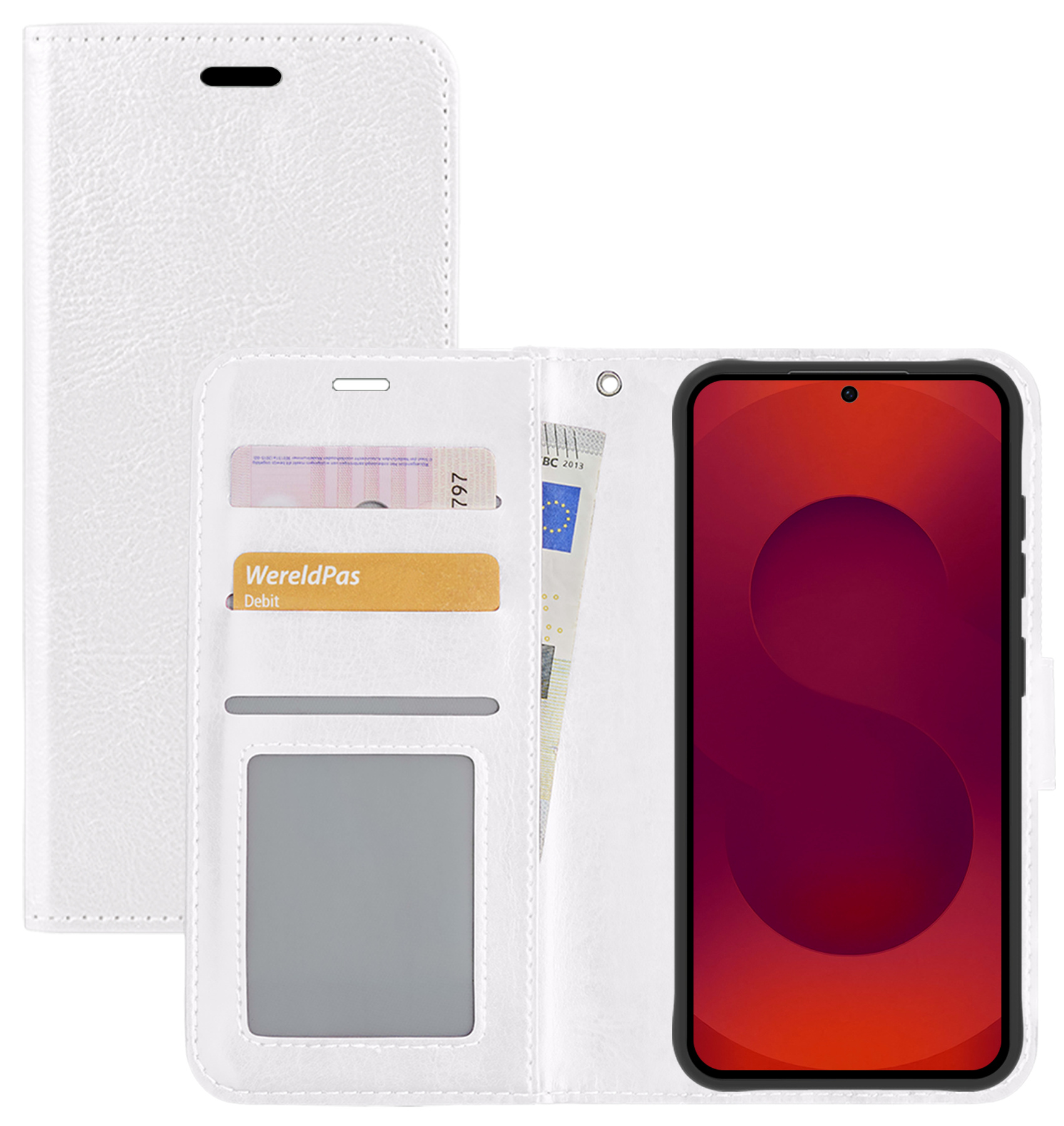 NoXx NoXx Samsung Galaxy S25 Plus Hoesje Bookcase - Wit