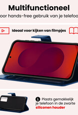NoXx NoXx Samsung Galaxy S25 Plus Hoesje Bookcase Met Screenprotector - Donkerblauw