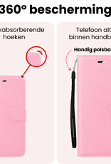 NoXx NoXx Samsung Galaxy S25 Plus Hoesje Bookcase Met Screenprotector - Lichtroze