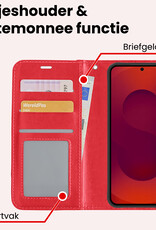 NoXx NoXx Samsung Galaxy S25 Plus Hoesje Bookcase Met Screenprotector - Rood